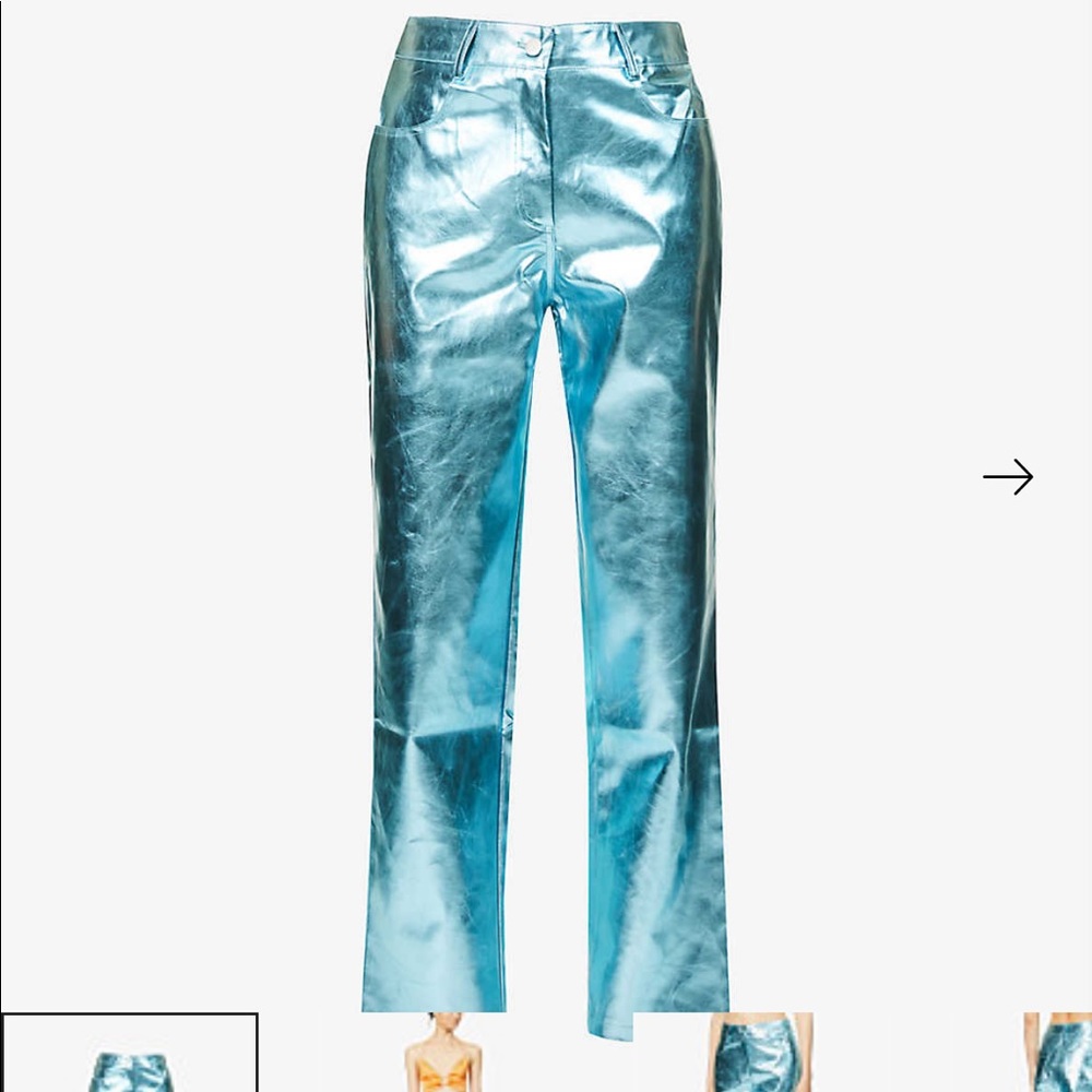 AMYLYNN Lupe Faux Leather High Rise Pants Trousers L - BRAND NWT FREE SHIPPING
